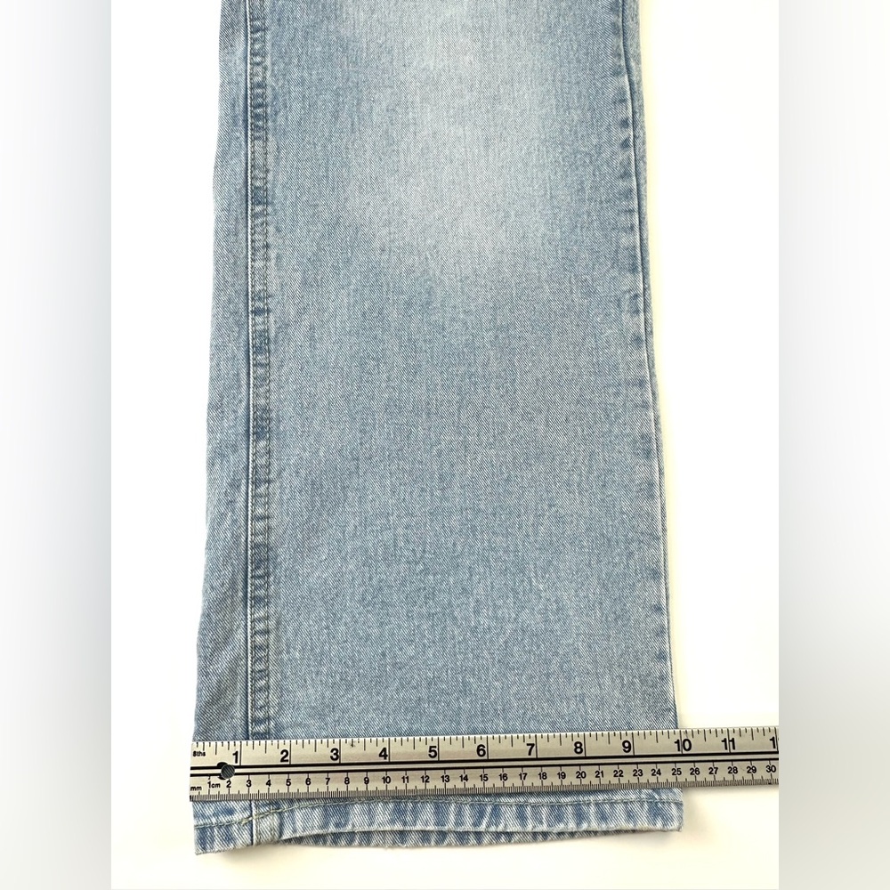 Aeropostale low rise baggy jeans Size 2 26in light wash leopard bow back pockets - Picture 15 of 15